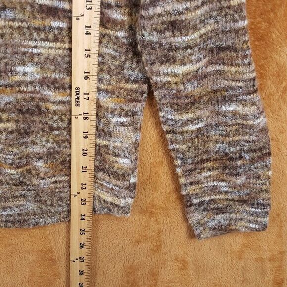 PIKO 1988 Sweater Womens Small Brown Pullover Marled Chunky Knit Tan Cream - Picture 6 of 7